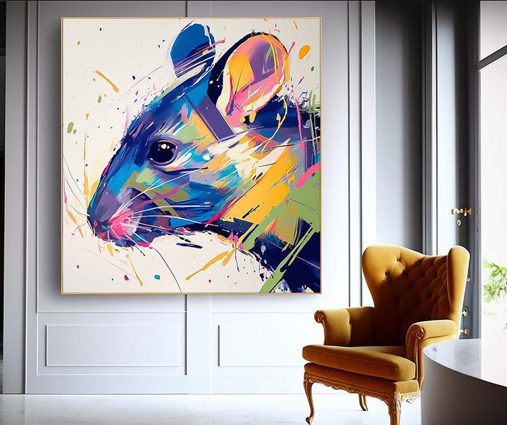 Wall Art Animal Luxury Playful Cute Vibrant