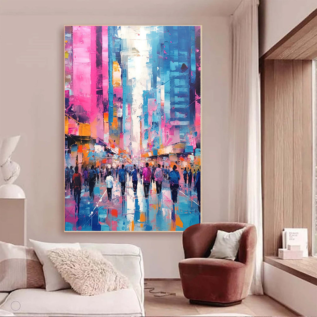 Wall Art Architecture Contemporary Bustling Urban