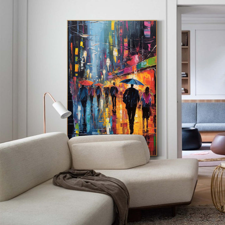 Wall Art Impasto Architecture Vibrant Pop