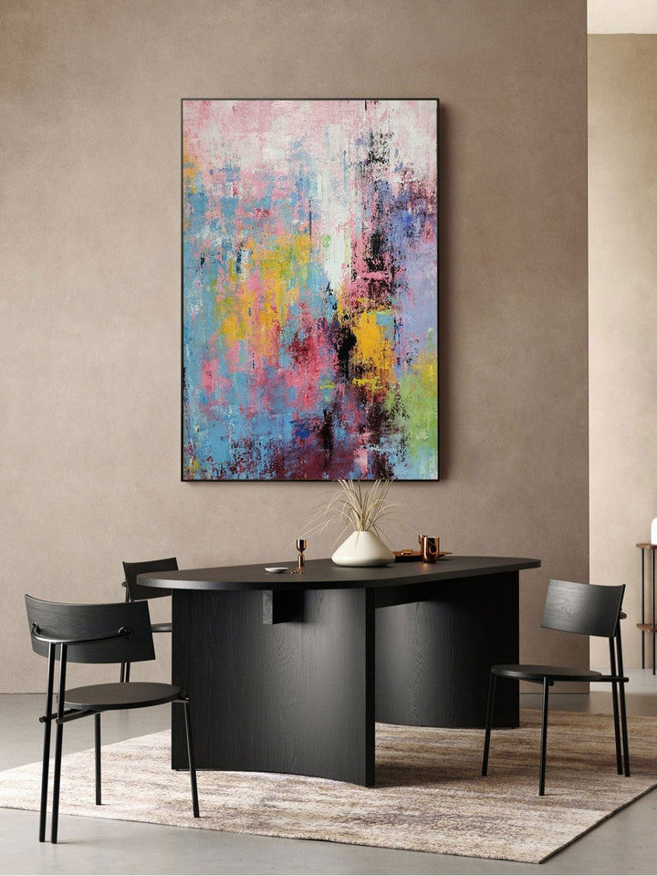 Wall Art Impasto Abstract Colorful Energetic