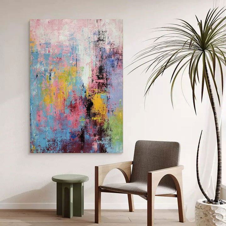 Wall Art Impasto Abstract Colorful Energetic
