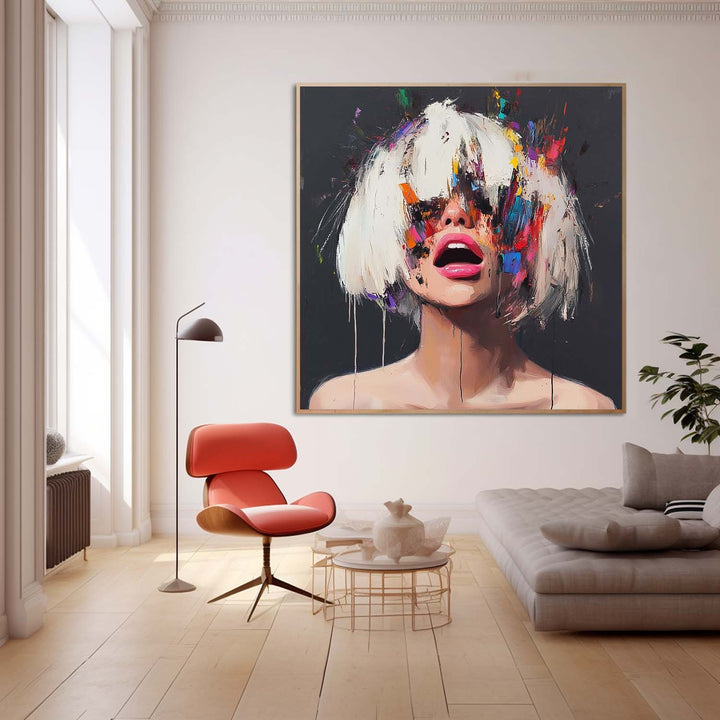 Wall Art People Contemporary Abstract Rainbow