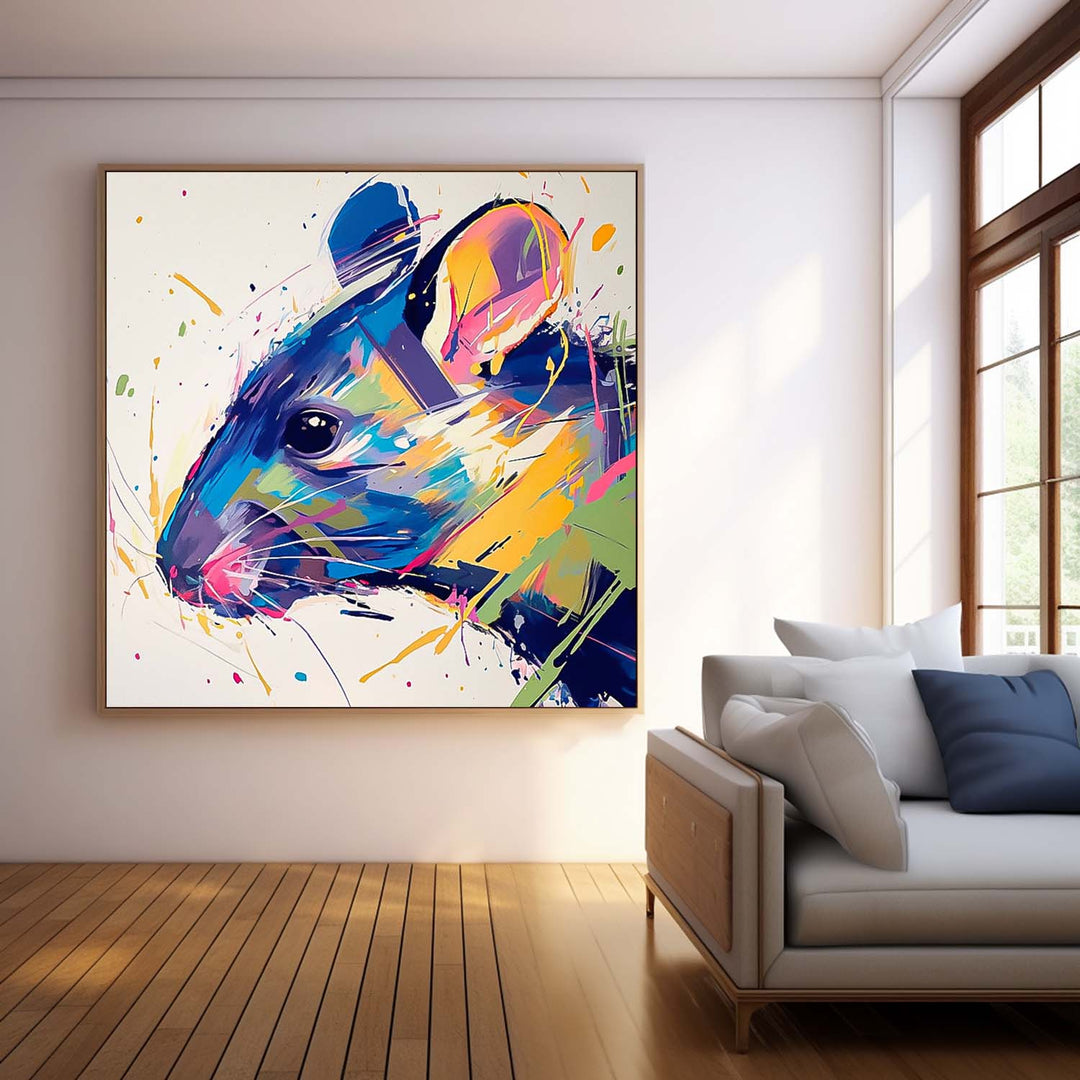 Wall Art Animal Luxury Playful Cute Vibrant