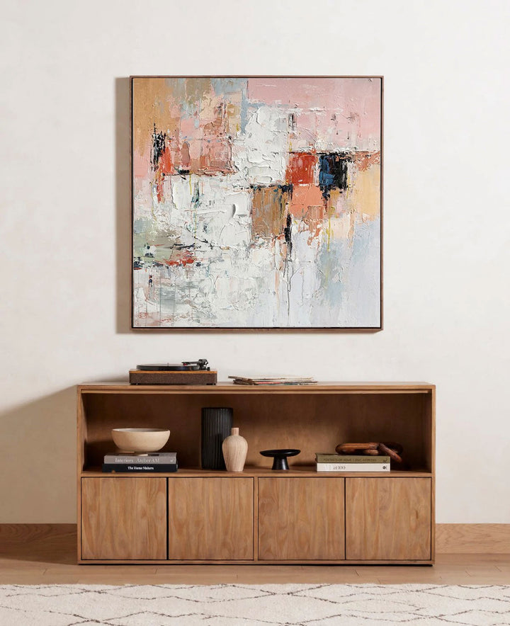 Wall Art Abstract Pop Impasto Modern Geometric
