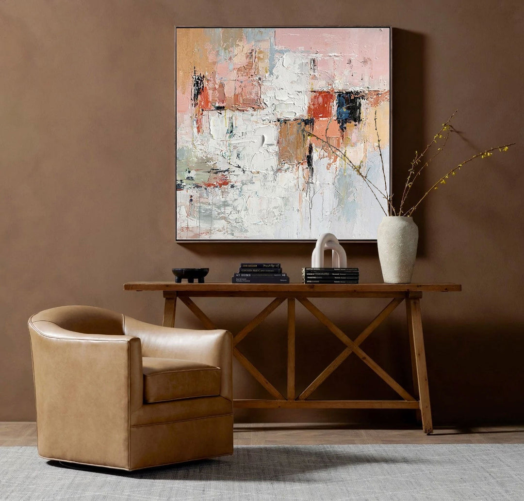 Wall Art Abstract Pop Impasto Modern Geometric