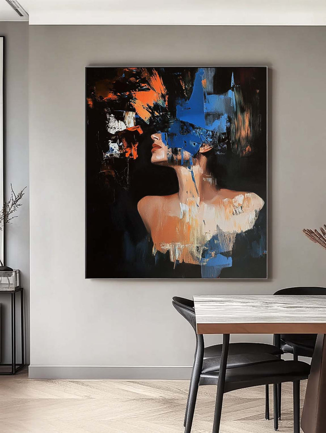 Wall Art People Elegant Modern Impasto Abstract