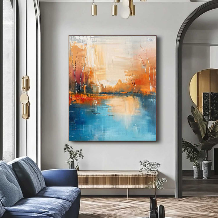 Wall Art Abstract Modern Impasto Warm Urban