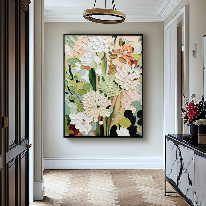 Wall Art Flower Impasto Modern Gentle Vibrant