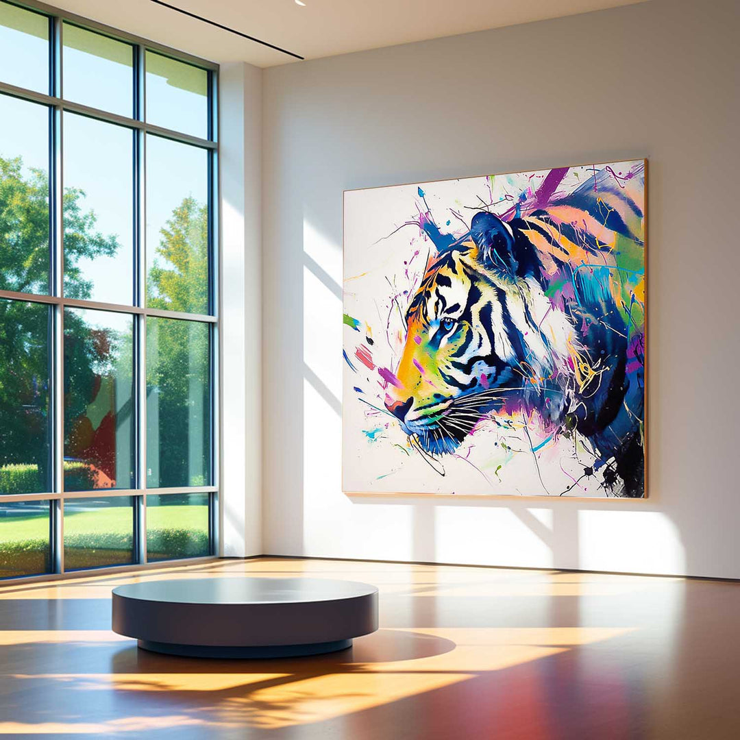 Wall Art Animal Playful Vibrant Dopamine Abstract